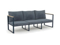 5-Seater Aluminum Polywood Corner Garden Lounge Set in Grey and Natural - Sunmeub 62896UATQ