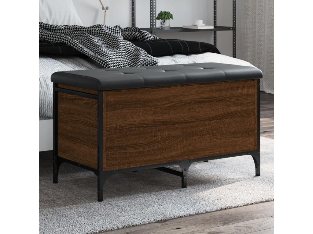 Brown oak storage bench 82x42x45 Engineered wood 23762RZOI