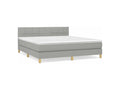 Bed base at Homeboisstore with mattress, light grey, 180x200 cm, fabric, 55980LAXH