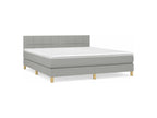 Bed base at Homeboisstore with mattress, light grey, 180x200 cm, fabric, 55980LAXH