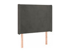 LED Headboard, Dark Grey, 103x16x118/128 cm, Velvet, 21107YFLB