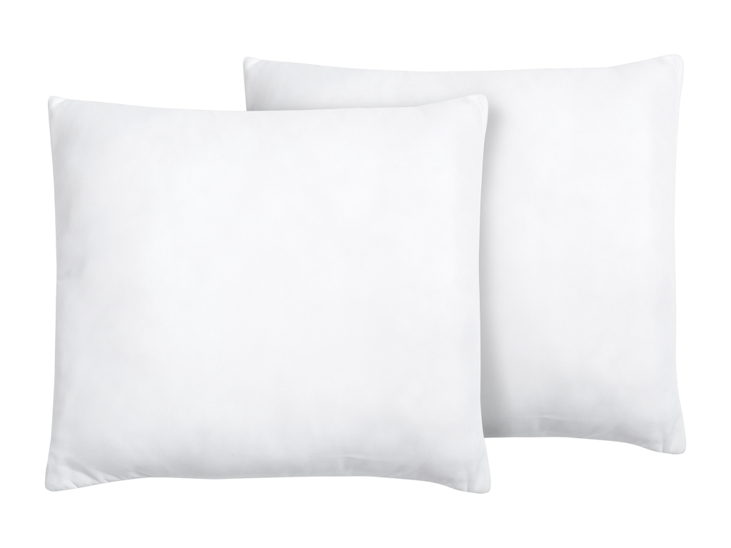 Set of 2 Sunmeub Low Microfiber Pillows 80x80 cm White 61628HDUV