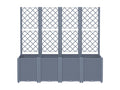 Planter with grey trellis 160x40x140 cm PP 95356BFAM