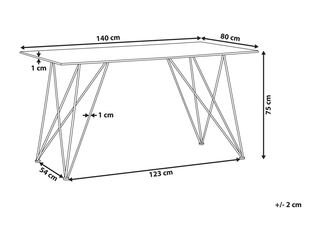 Homeboisstore Dining Table Light Brown 140 cm 80 cm 19605BCCX