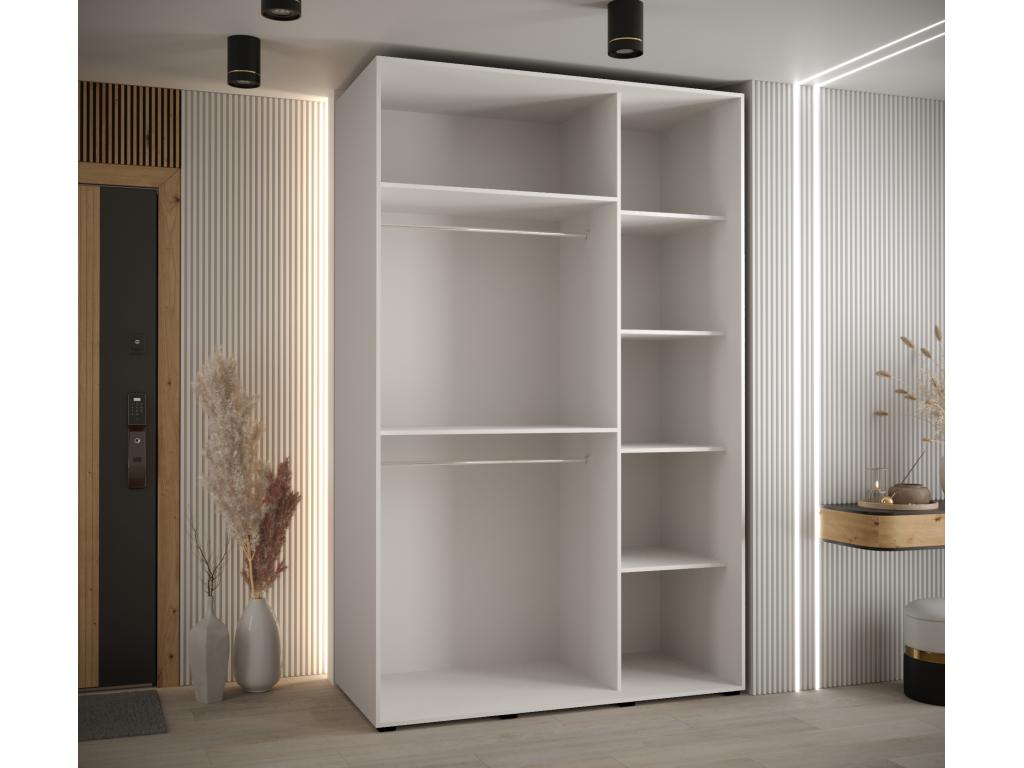 Sunmeub 4 Sliding Door Wardrobe 235.2/150/60 3 Doors White/White/Black 11472ZPHM