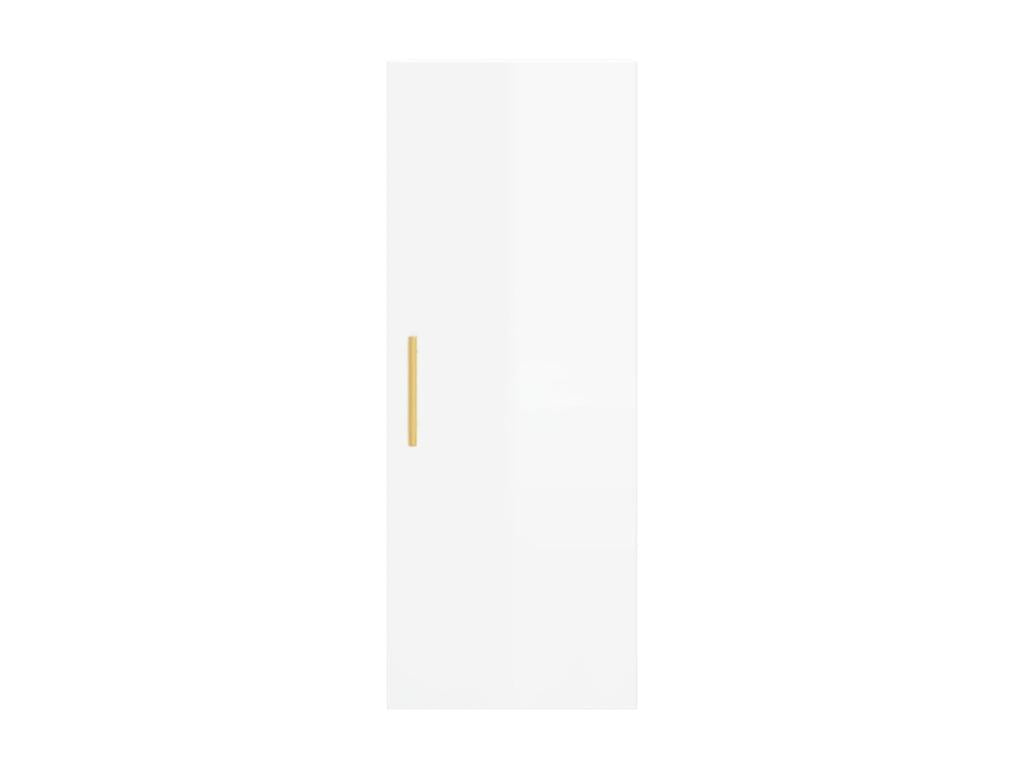 Glossy white wall cabinet 34.5x34x90 cm 10823VRSN