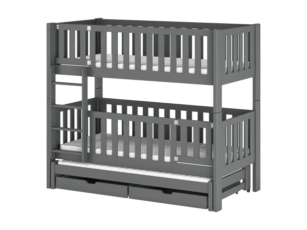 Sunmeub BB002 Bunk Beds 80x180 cm Graphite 40389MSIW