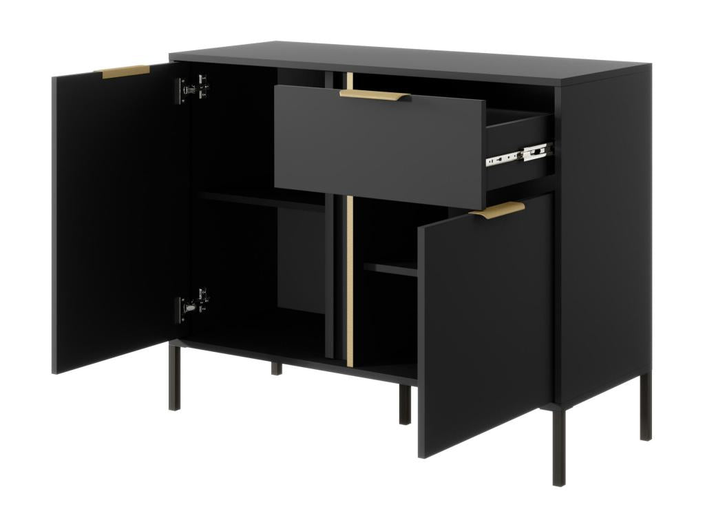 Sunmeub Chest of Drawers COD104 2D1D 104x40x82 Black 89247HUWP