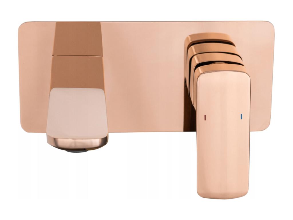 CUBIC ROSE GOLD BUILT-IN BASIN MIXER TAP 39989SLGA