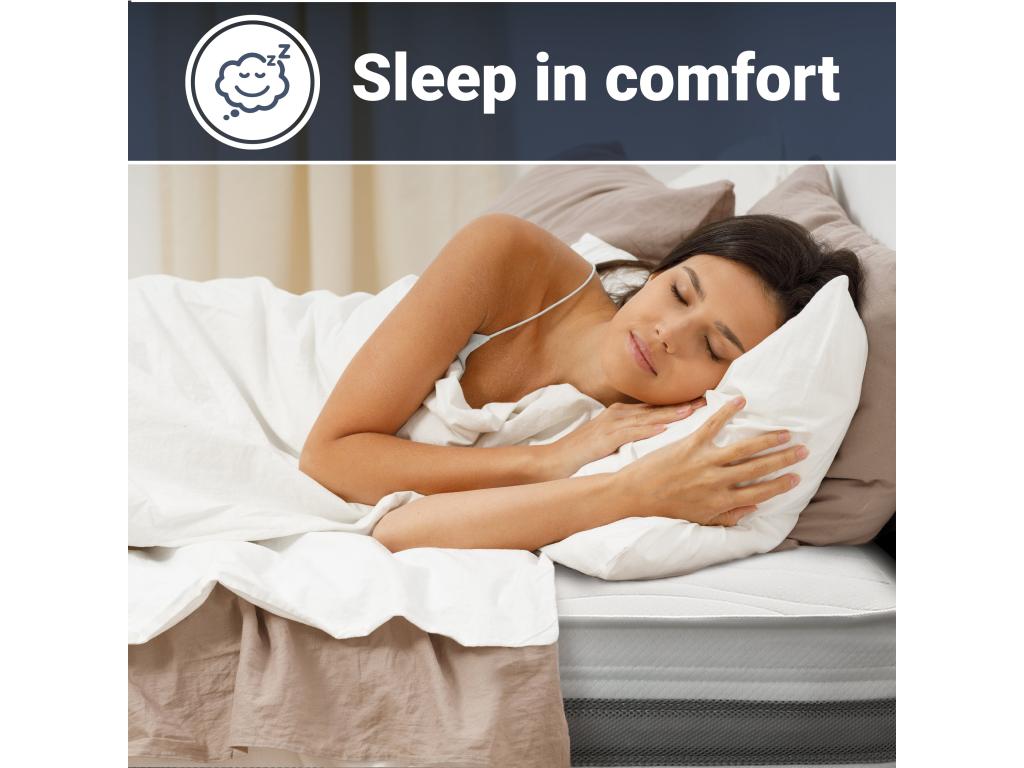 Homeboisstore Double Mattress, Size 210x210, with Orthopedic Memory Foam - Height 20 cm - Made in Italy 49777KTKU