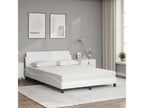 Bed with white mattress 120x200 cm faux leather 18544WSMR