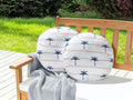 Set of 2 Sunmeub Striped Outdoor Cushions 40x40 cm White 35735WAAZ