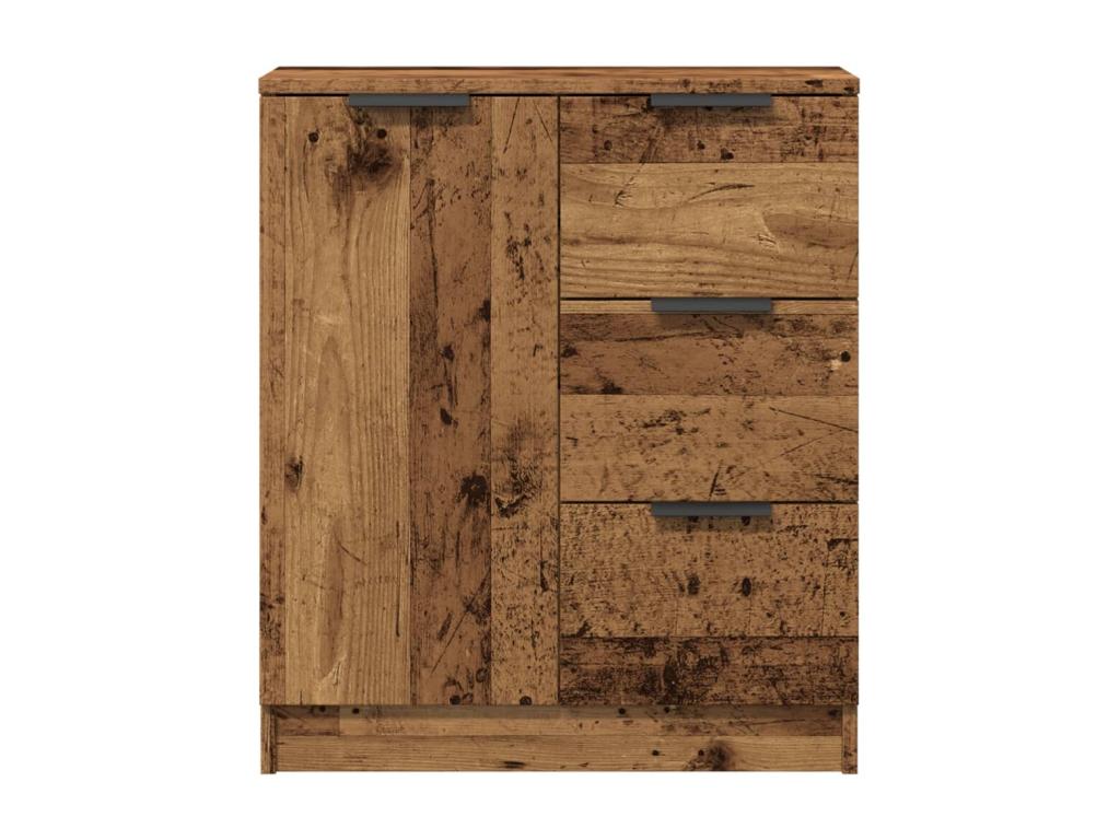Reclaimed wood sideboard 60x30x70 cm engineered wood 18363TMSB