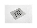 Sunmeub Extra Thin 90x200 cm Shower Tray, Light Ivory RAL 1015, Synthetic Resin and Marble Powder, with Free Drain 45681GXFT