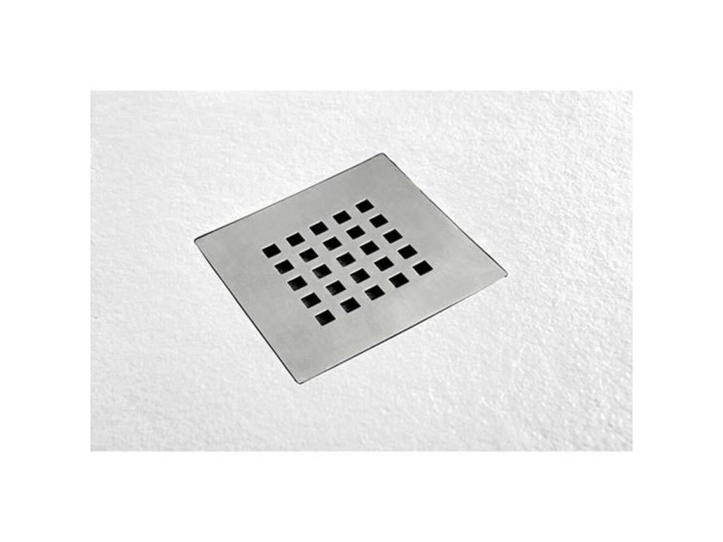 Sunmeub Extra Thin 90x200 cm Shower Tray, Light Ivory RAL 1015, Synthetic Resin and Marble Powder, with Free Drain 45681GXFT