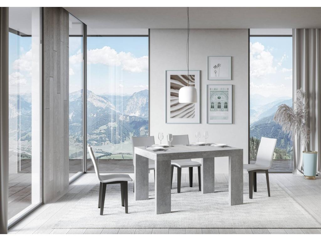 Sunmeub extendable table 90x120/224 cm, Concrete Grey, 70817QYVF