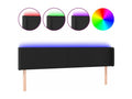 Black LED Headboard 163x16x78/88 cm Faux Leather 23319IMZD
