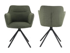 Set of 2 green fabric chairs - Sunmeub 97051WCES