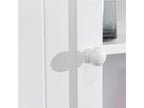 White Wooden Wall-Mounted Bathroom Cabinet with 2 Doors and 1 Shelf 16766EISE