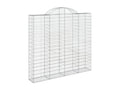 Arched gabion baskets, 4 pcs, 200x50x180-200, galvanized iron, 36814GIUL