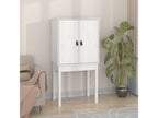 White Highboard 60x40x120 cm Solid Pine Wood 14759QLRR