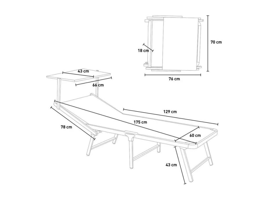 Set of 4 modern folding garden sun loungers/pool chairs from Homeboisstore 34110QABA