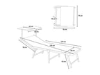 Set of 4 modern folding garden sun loungers/pool chairs from Homeboisstore 34110QABA