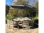 Gray Cantilever Parasol 3m x 3m x 2.5m 36987BRCS