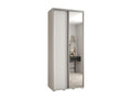 Sunmeub 3 Sliding Door Wardrobe 235.2/110/60 2 Doors White/White/Silver 13874OEQZ
