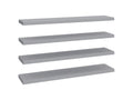 Floating wall shelves, 4 pcs, Grey, 120x23.5x3.8 cm, MDF, 36636IAJQ