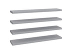Floating wall shelves, 4 pcs, Grey, 120x23.5x3.8 cm, MDF, 36636IAJQ