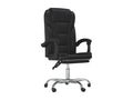 Black Faux Leather Reclining Office Chair 55680FCUM