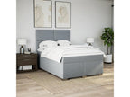 Sunmeub bed base with mattress, light grey, 140x200cm, fabric, 63012QWPT
