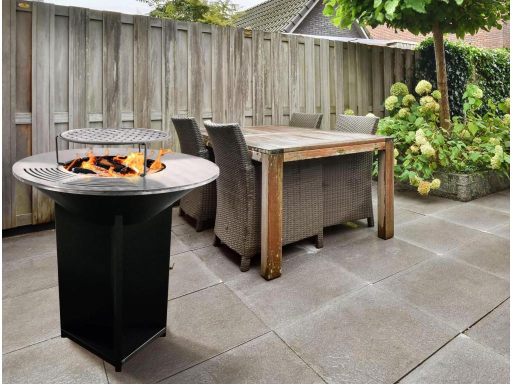 Barbecue fire pit with 100 cm steel plate 27950WRTO