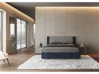 Upholstered storage bed 160x200 cm, Labirinto 09 fabric, Rosal blue, 39887WLEN