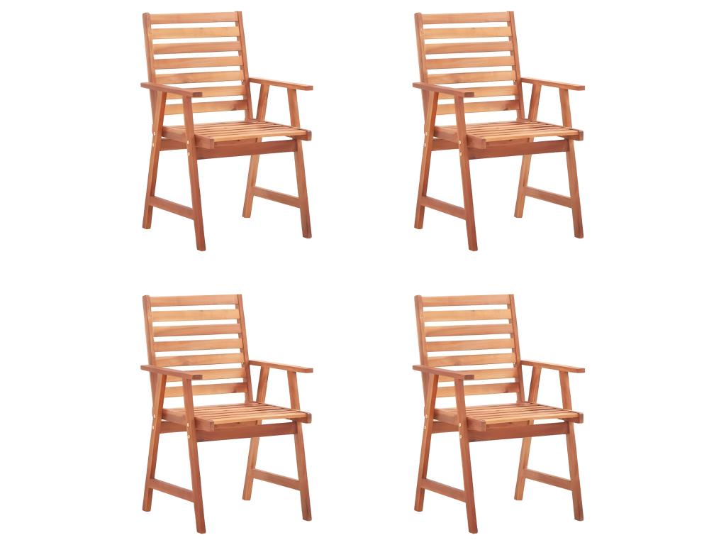 Sunmeub Solid Wood Outdoor Dining Chairs, Set of 4 with Cushions 86322EWOR