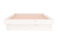 LED bed frame without mattress, white solid wood 14341KRCV