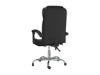 Black Faux Leather Reclining Office Chair 55680FCUM