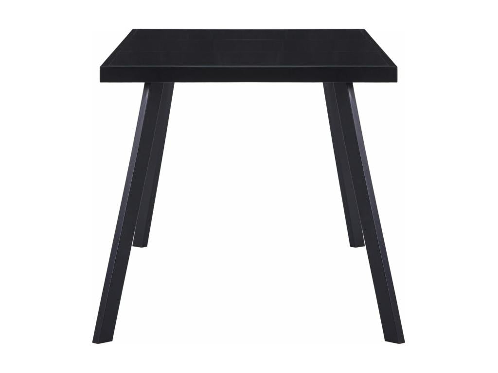 Black dining table 180x90x75 cm Tempered glass 90351NERZ