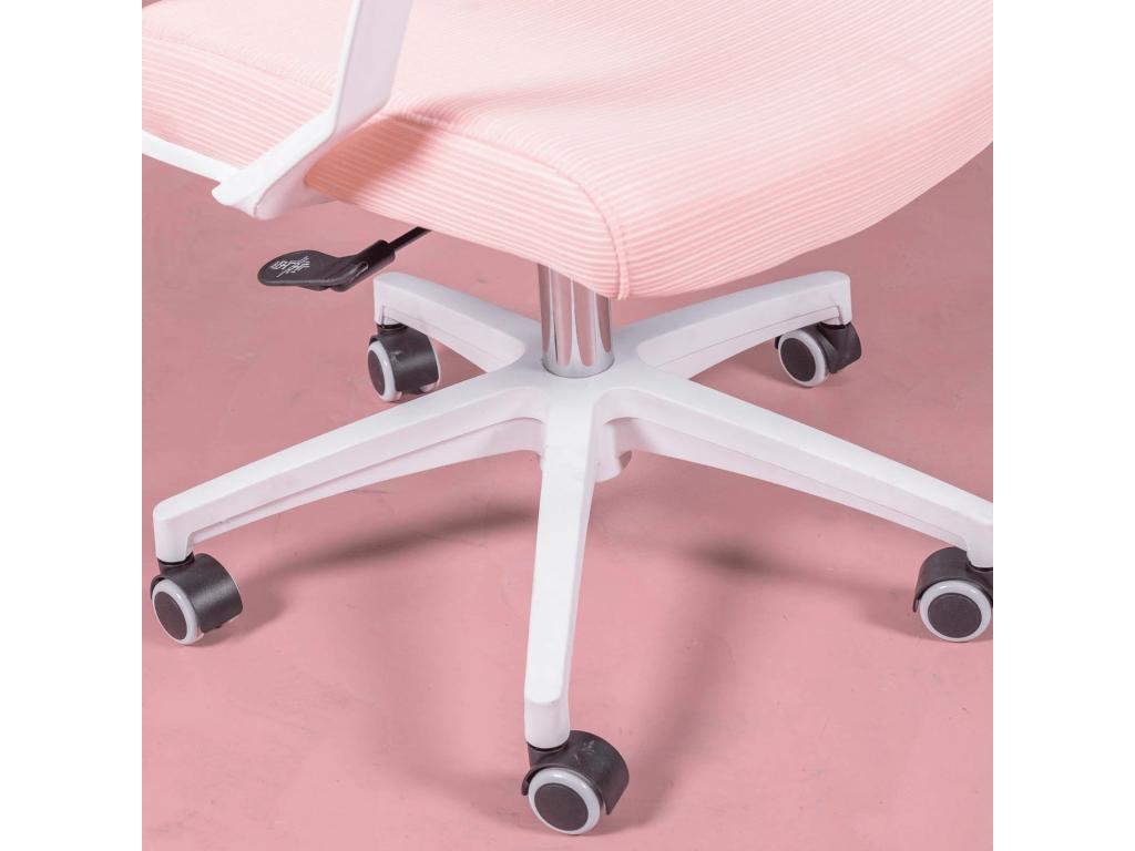 Ergonomic office chair with sunshade and armrests - Mesh - Pink 96911NCQL
