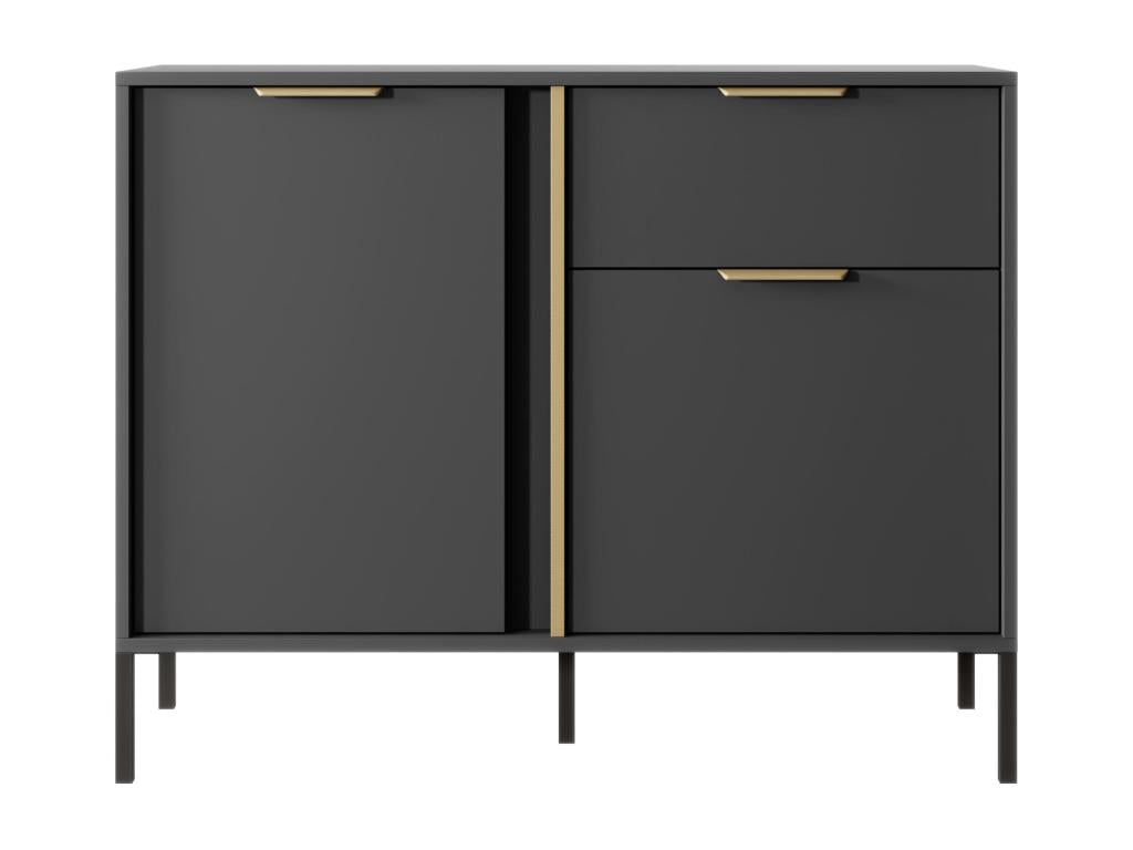 Sunmeub Chest of Drawers COD104 2D1D 104x40x82 Black 89247HUWP