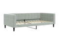 Light grey daybed 100x200 cm velvet 98119XSRG