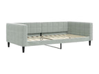 Light grey daybed 100x200 cm velvet 98119XSRG