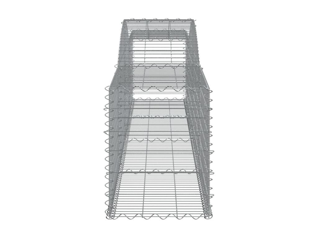 Arched gabion baskets, 10 pcs, 400x50x60-80, galvanized iron, 83885HCPL
