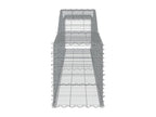 Arched gabion baskets, 10 pcs, 400x50x60-80, galvanized iron, 83885HCPL