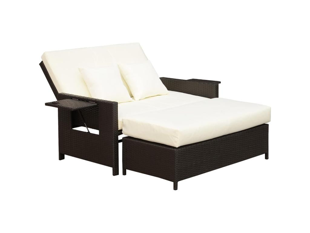 Sunmeub 2-seater garden set, black and cream, 10995TMBL