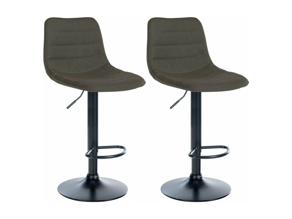 Set of 2 silver metal stools 45x46x89 cm 10 0004312 73981AJHB