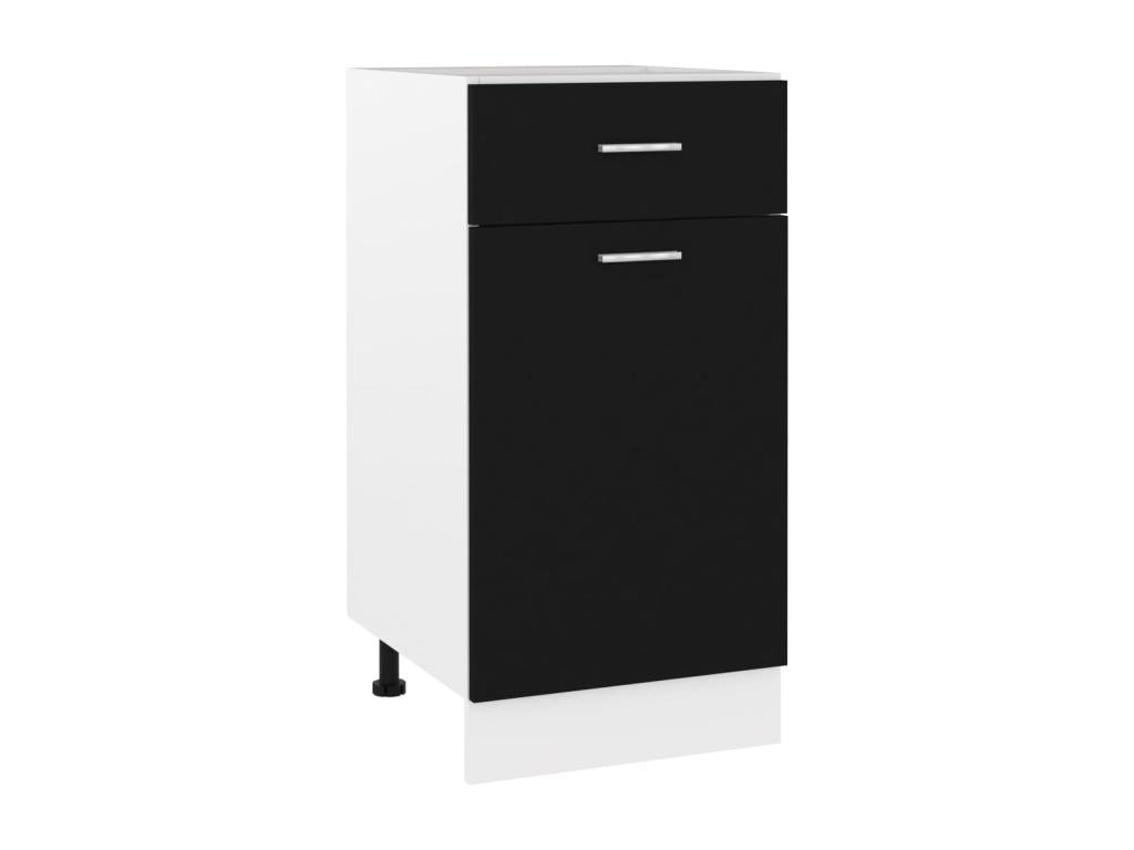 Floor cabinet with drawer, black, 40x46x81.5 cm, engineered wood, 10461KSZI