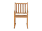 Rocking chair with grey cushion, solid teak wood, 82264OJML