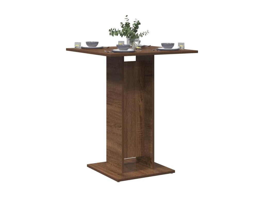 Sunmeub Table, Brown Oak, 60x60x75 cm, Engineered Wood, 12492FAJI